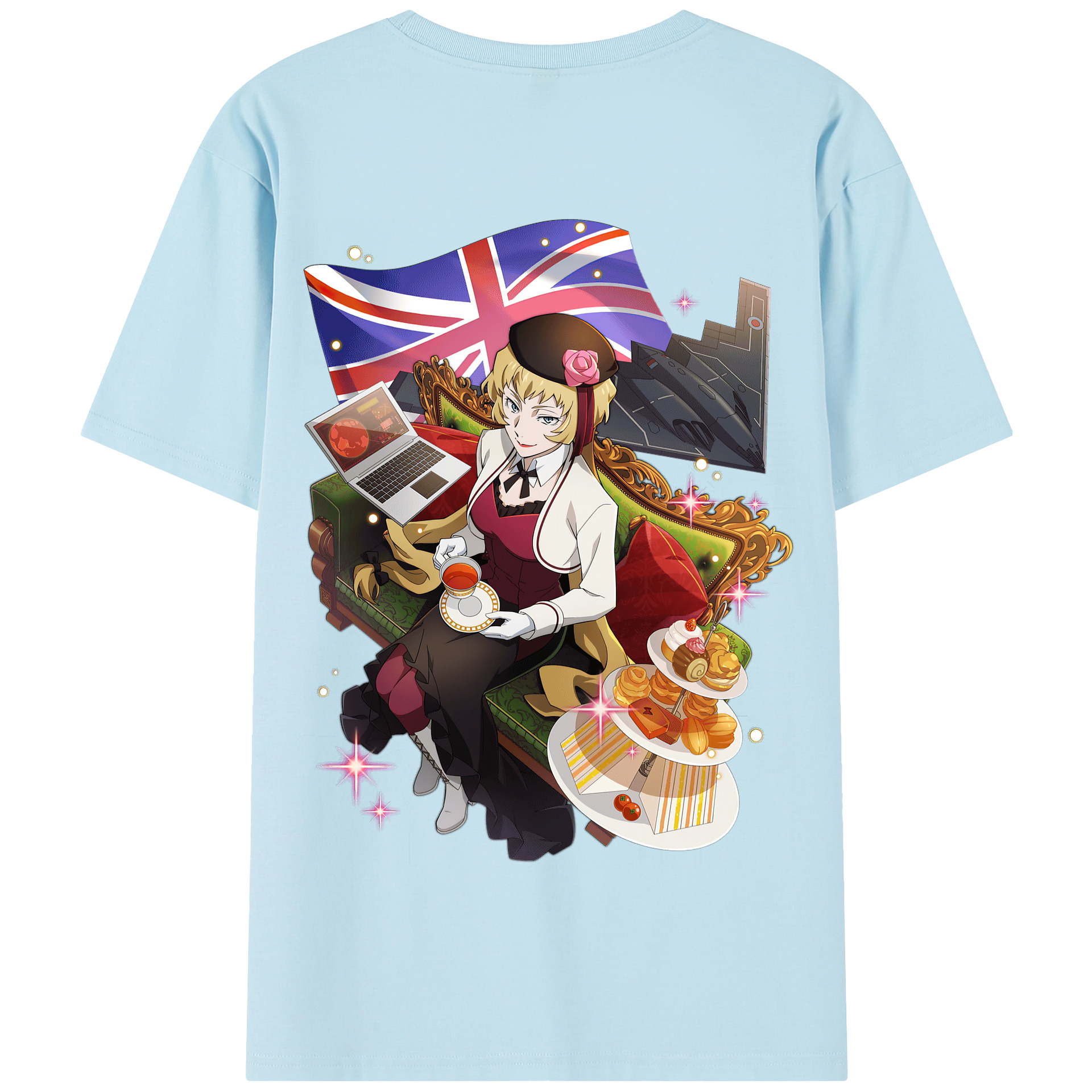 （画像用） 文豪ストレイドッグス Bungo Stray Dogs 綿100％半袖Tシャツ（背面プリント）